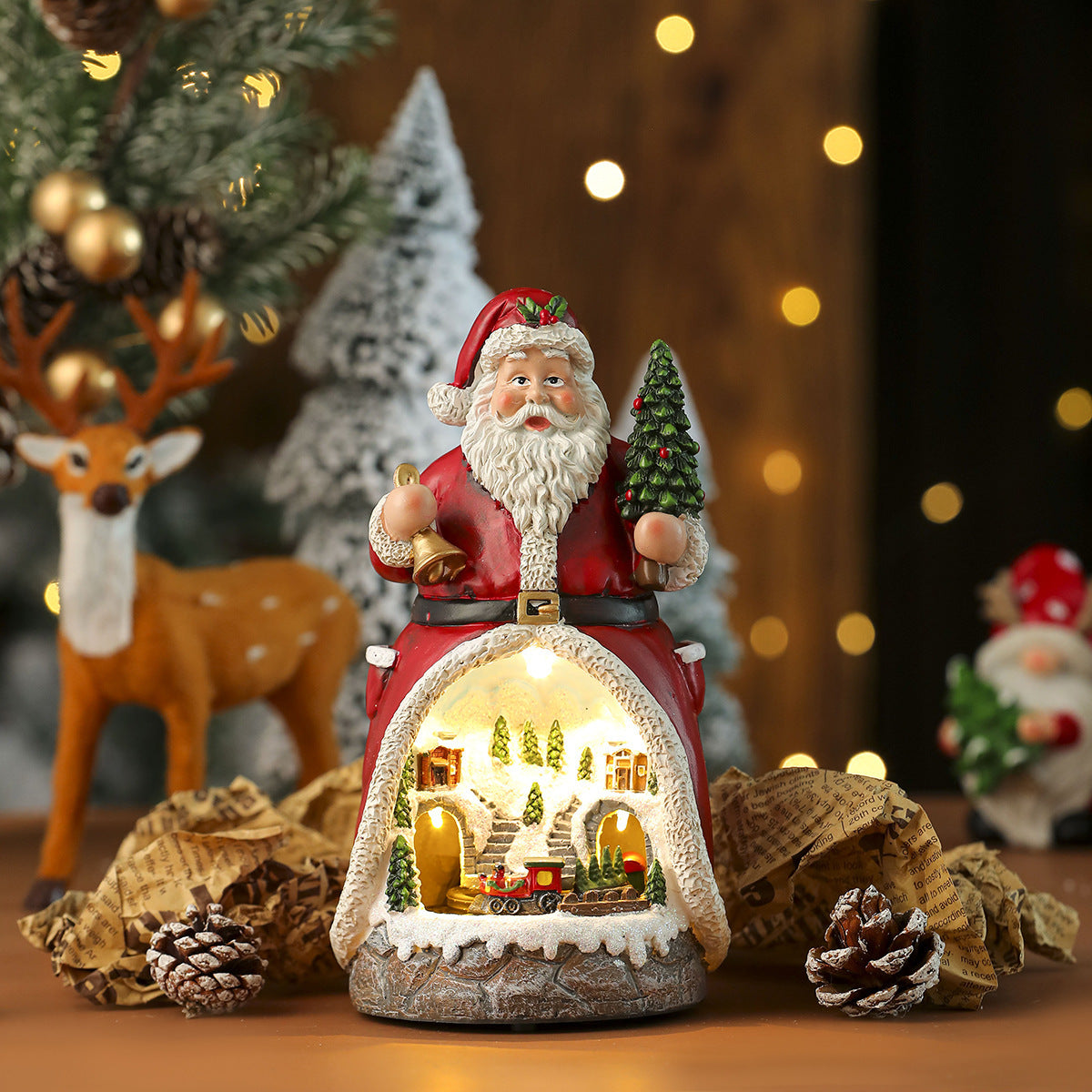 SantaSpin LED Ornament