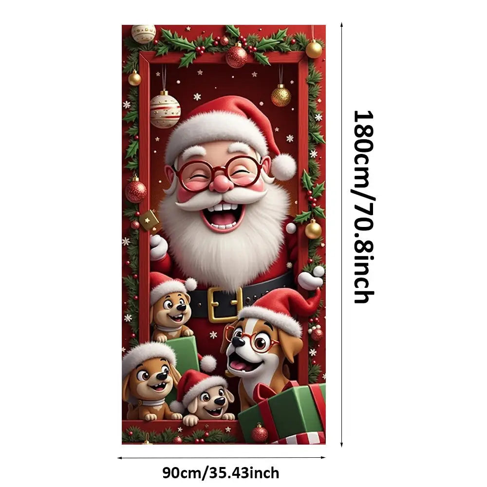 Santa Welcome Door Cover