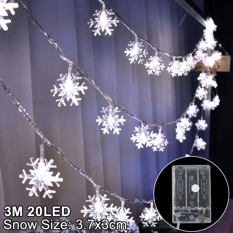 Snowflake LED Sparkle Garland