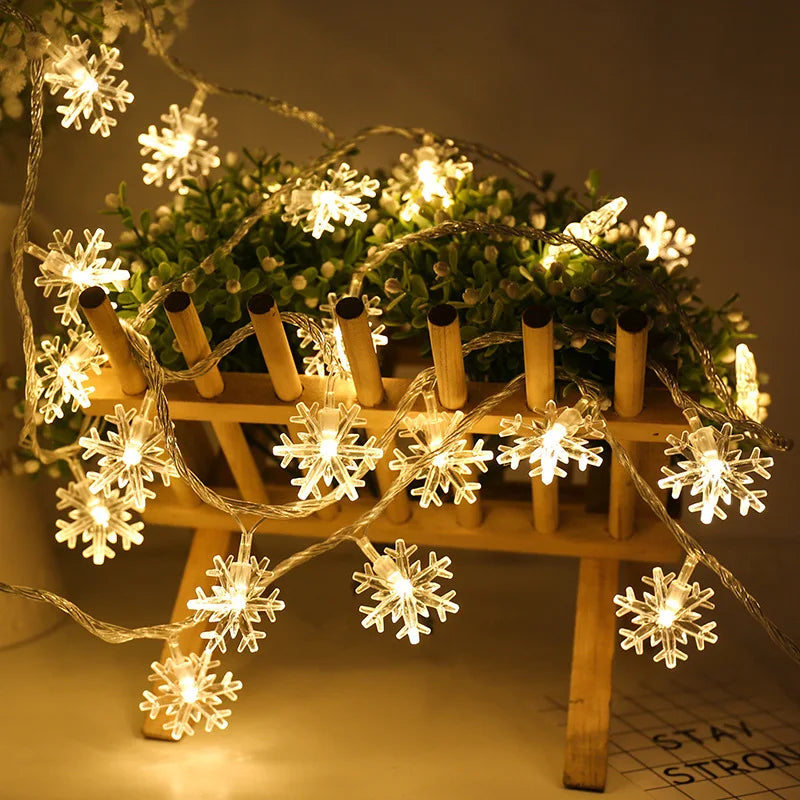 Snowflake LED Sparkle Garland