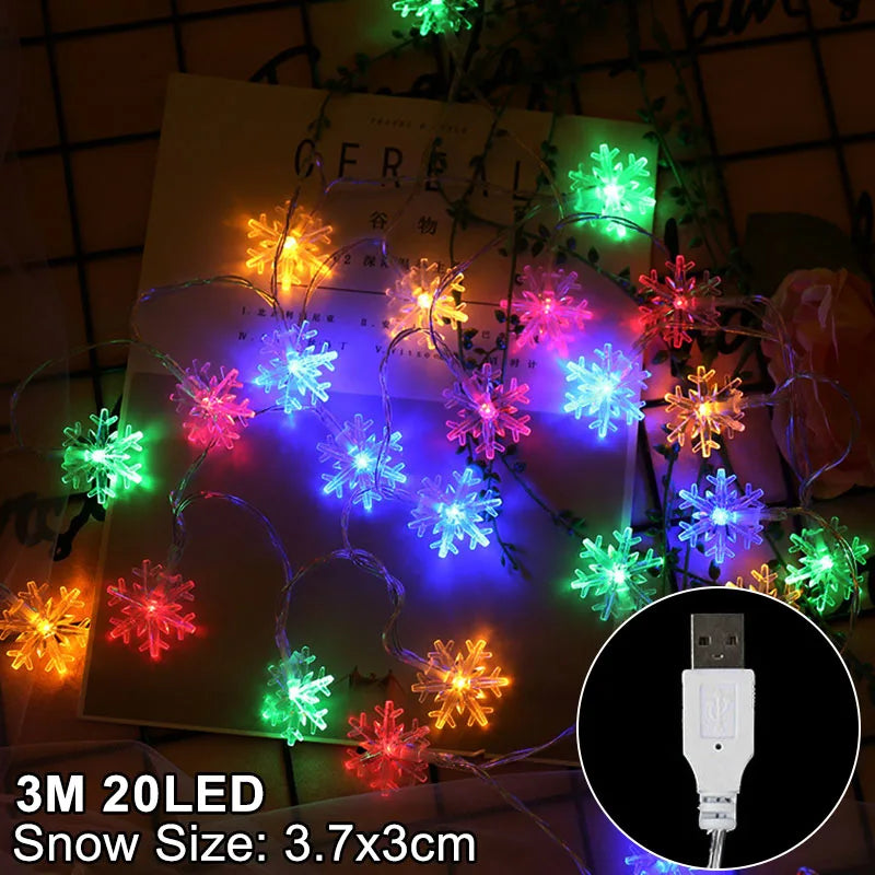 Snowflake LED Sparkle Garland