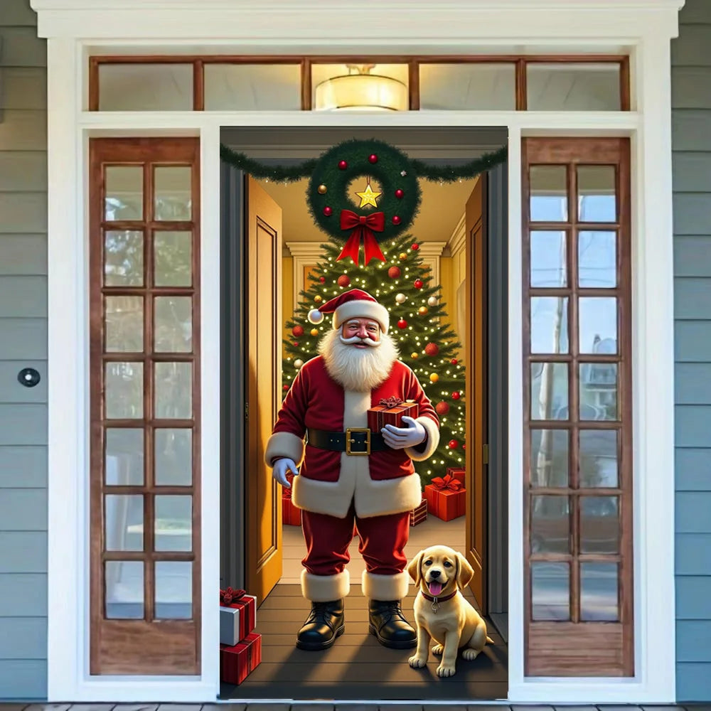 Santa Welcome Door Cover