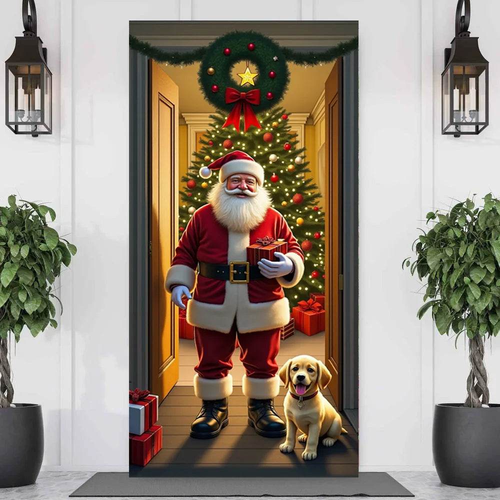 Santa Welcome Door Cover