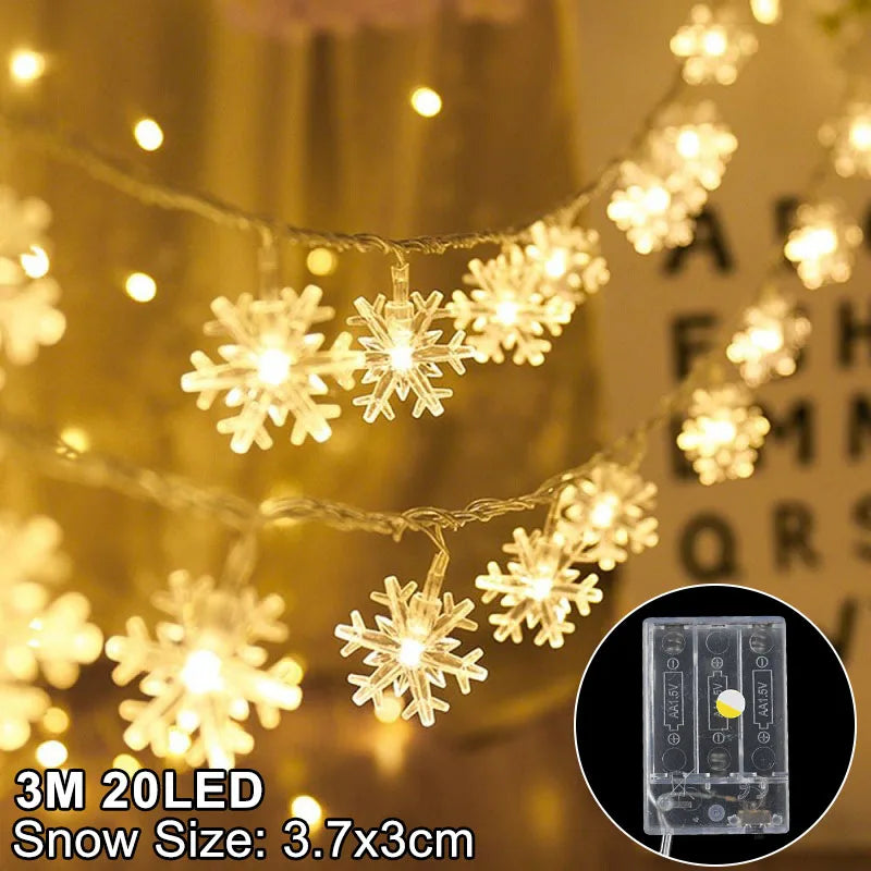 Snowflake LED Sparkle Garland