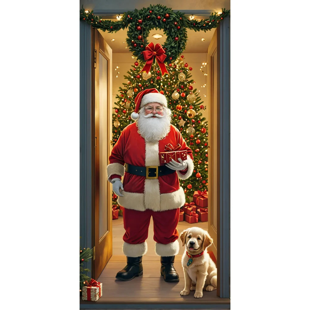 Santa Welcome Door Cover