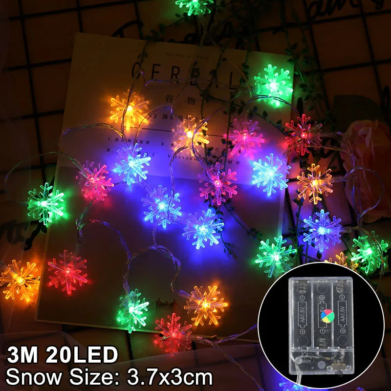 Snowflake LED Sparkle Garland