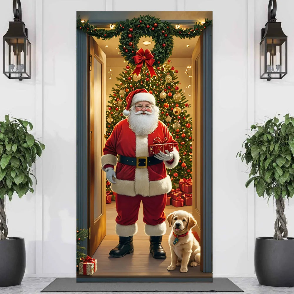 Santa Welcome Door Cover
